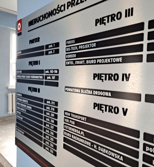 tablica firmowa informacyjna