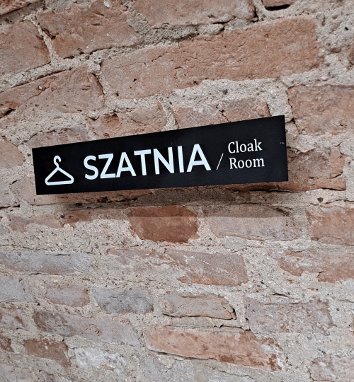 tabliczka informacyjna szatnia