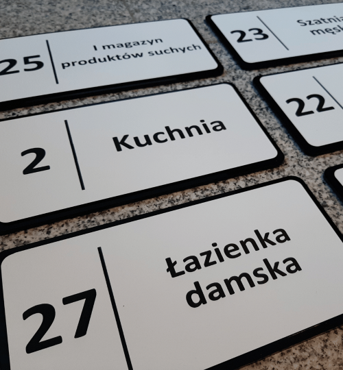 tabliczki do oznakowania obiektu