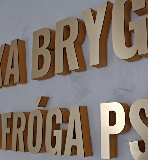złote litery 3d